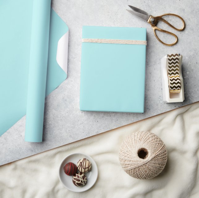Light Turquoise Linen Wrapping Paper (Crafts)
