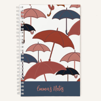 Light umbrella spiral notebook | Autumn journal
