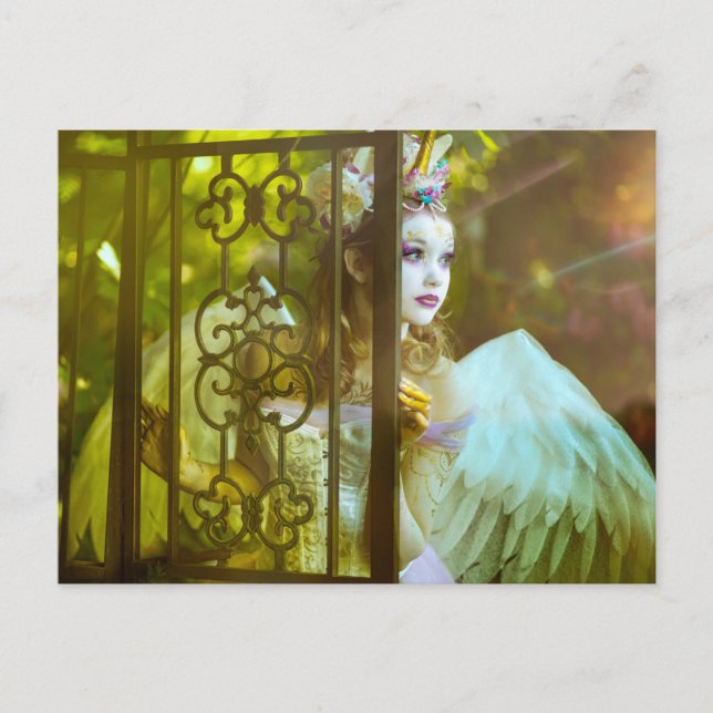 Light Unicorn Princess Postcard (Front)
