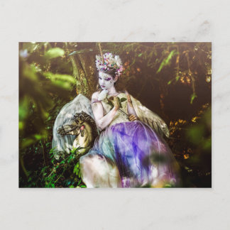Light Unicorn Princess Postcard