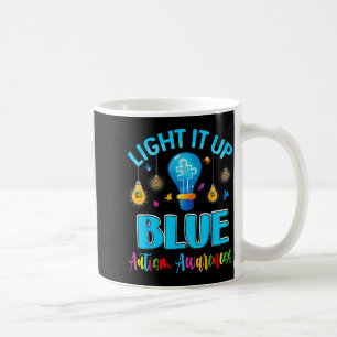 Light Up Blue Autistic Autism Awareness Men Women Coffee Mug