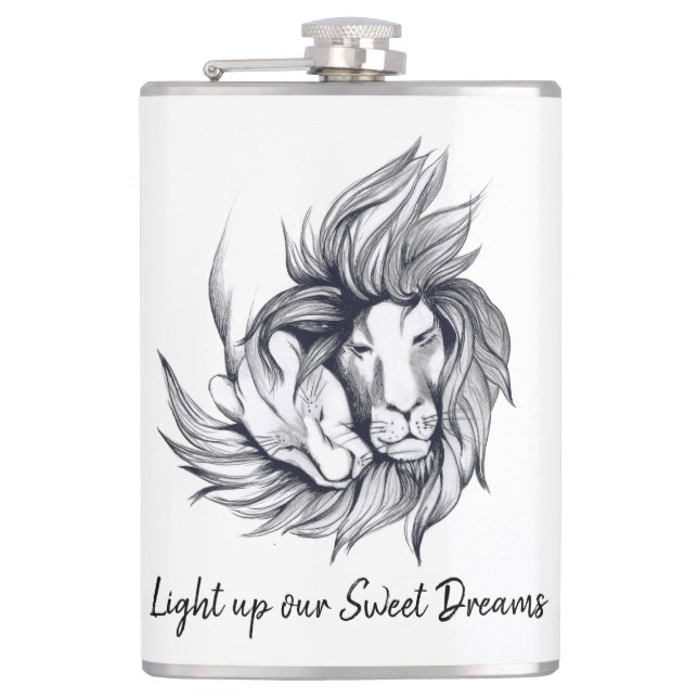 Light up our Sweet Dreams  Hip Flask (Front)