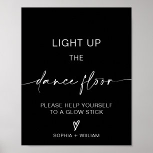 Light Up the Dance Floor Glow Sticks Sign