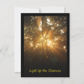 Light up the Darkness Phrase Sunrise Image Postcard