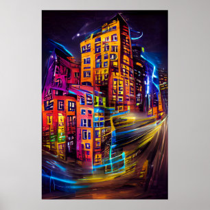 Light Up The Night 1 - Vivid Colour Poster