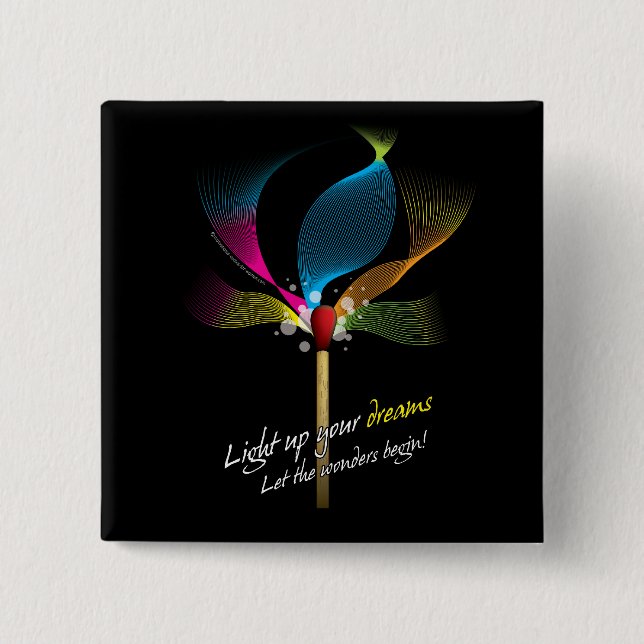 Light Up Your Dreams 15 Cm Square Badge (Front)