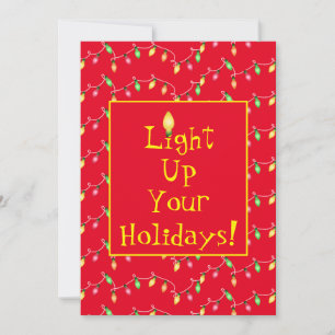 Light Up Your Holidays Flat Holiday Card