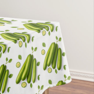 Light Vegetable Cucumber Floral Pattern Tablecloth