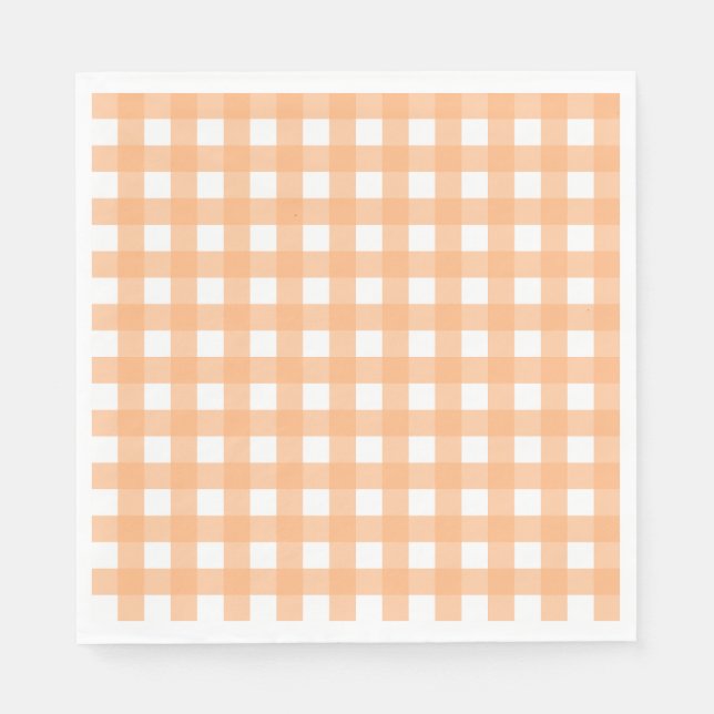 Light Vichy Orange Napkin (Front)