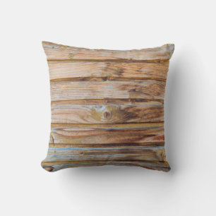 Light Vintage Wooden Planks Background Floor. Hori Cushion