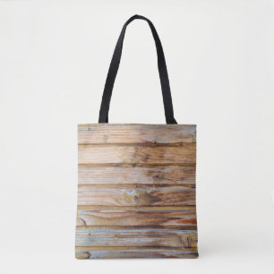Light Vintage Wooden Planks Background Floor. Hori Tote Bag