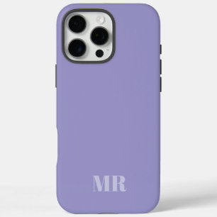 light violet monogram name initials  iPhone 16 pro max case