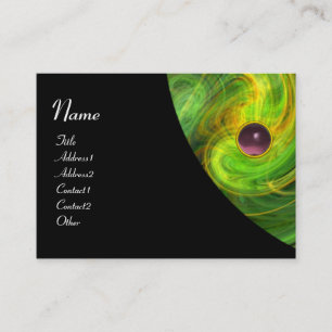 LIGHT VORTEX AMETHYST green yellow black orange Business Card