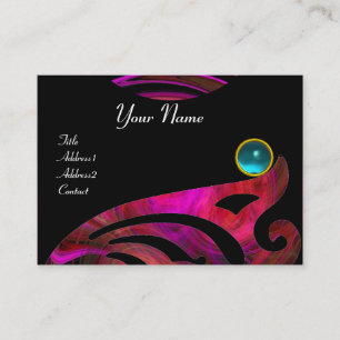 LIGHT VORTEX AQUAMARINE blue pink black red violet Business Card