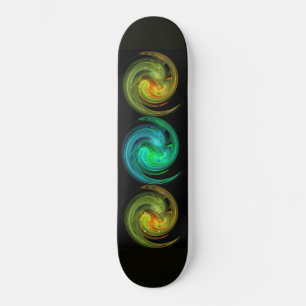 LIGHT VORTEX ,black  blue yellow green orange Skateboard