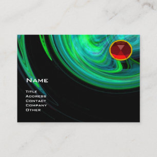 LIGHT VORTEX  RUBY- blue green black red Business Card