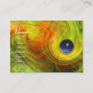 LIGHT VORTEX TOPAZ red yellow orange blue Business Card