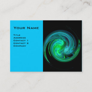 LIGHT VORTEX ,vibrant black blue green white Business Card