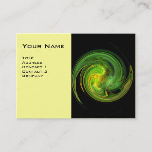 LIGHT VORTEX ,vibrant black yellow green white Business Card