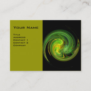 LIGHT VORTEX ,vibrant black yellow green white Business Card