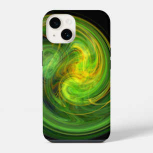 LIGHT VORTEX ,vibrant green iPhone Case