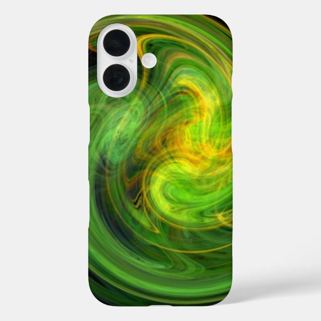 LIGHT VORTEX / Yellow Green Abstract Case-Mate iPhone Case (Back)