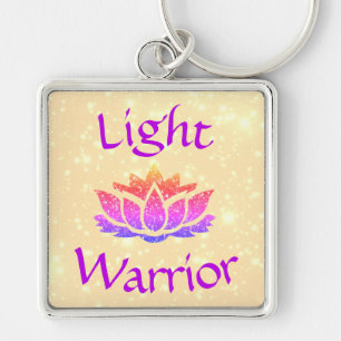 Light Warrior Lotus Flower design Key Ring