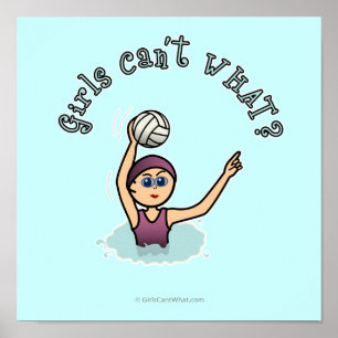 Light Water Polo Player Girl Poster