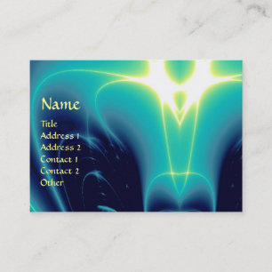 LIGHT WAVES, Aqua Blue, TUrquase ,Teal,White Business Card