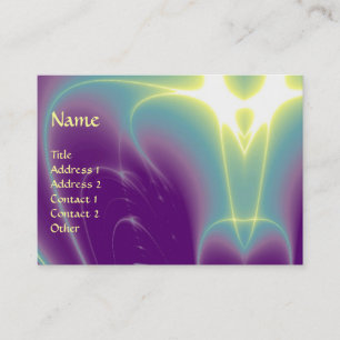 LIGHT WAVES, Violet,Purple,Turquase Blue Business Card