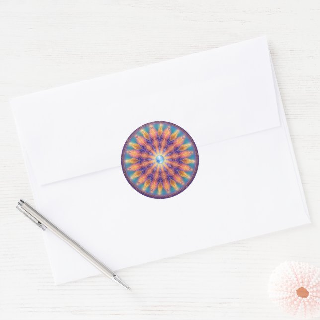 Light Wheel  Classic Round Sticker (Envelope)
