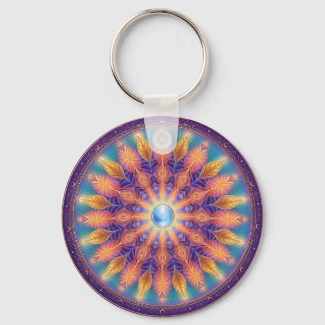 Light Wheel Wall Clock Key Ring (Back)