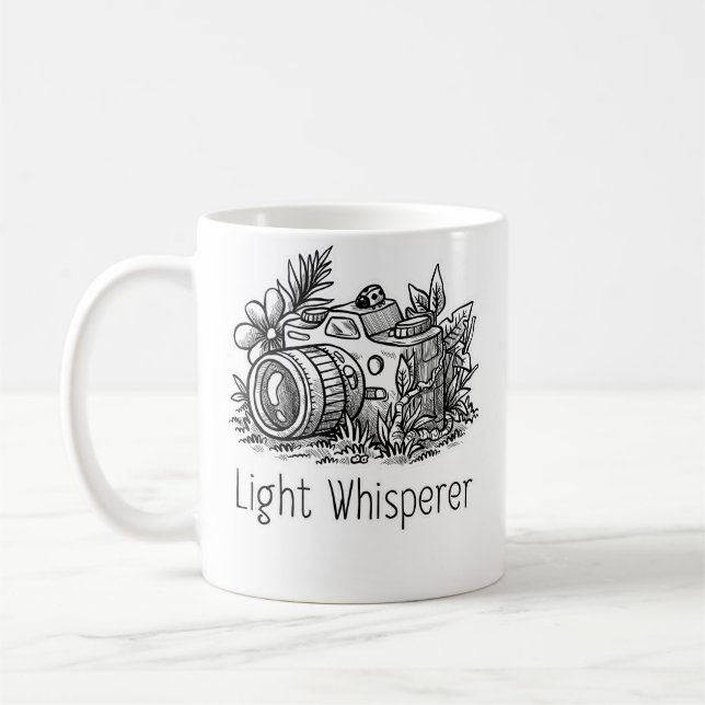 Light Whisperer I Camera Photo Laughter Photograph Coffee Mug (Left)