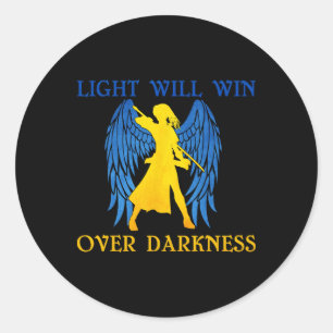 Light Will Win Over Darkness President's Of Ukrain Classic Round Sticker
