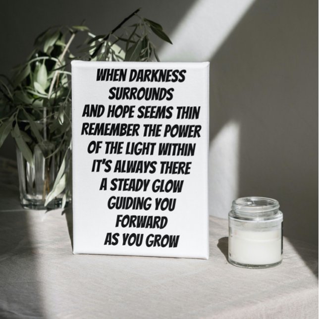Light Within inspirational mini poem Poster (Creator Uploaded)