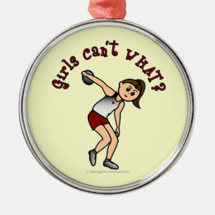 Light Womens Discus Metal Tree Decoration