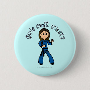 Light Womens Kung Fu 6 Cm Round Badge