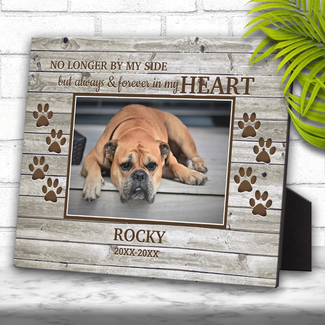 Light Wood Family Pet Photo Memorial Plaque (Creator Uploaded)