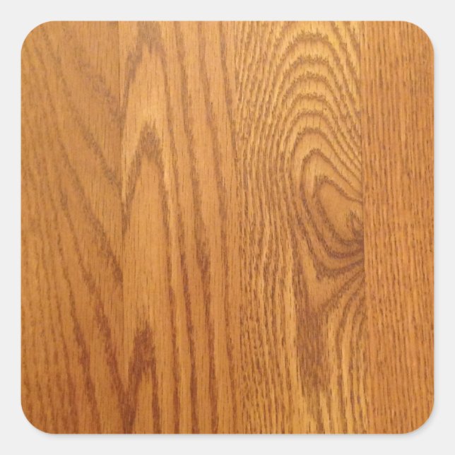 Light wood Grain Design Square Sticker (Front)