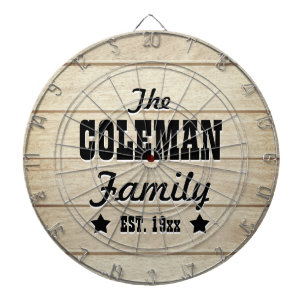 Light Wood Grain Personalised Dart Board