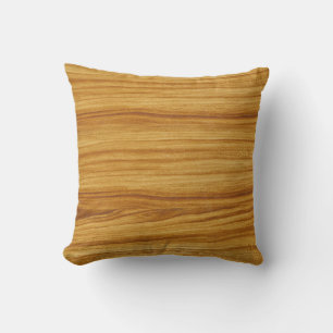 Light Wood Grain Throw Pillow