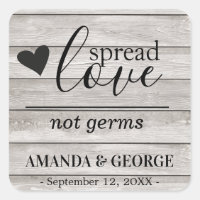 Light Wood Wedding Hand Sanitizer labels