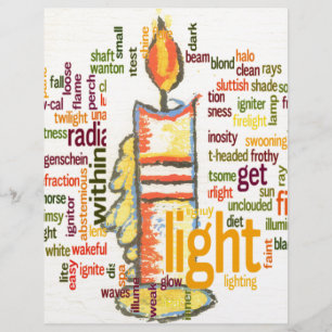 Light Word Cloud Art Print