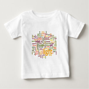 Light Word Cloud Art Print Baby T-Shirt