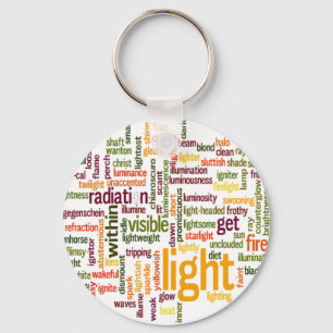 Light Word Cloud Art Print Key Ring