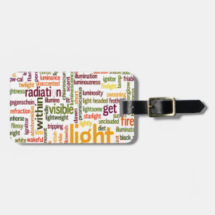 Light Word Cloud Art Print Luggage Tag