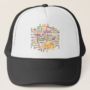 Light Word Cloud Art Print Trucker Hat