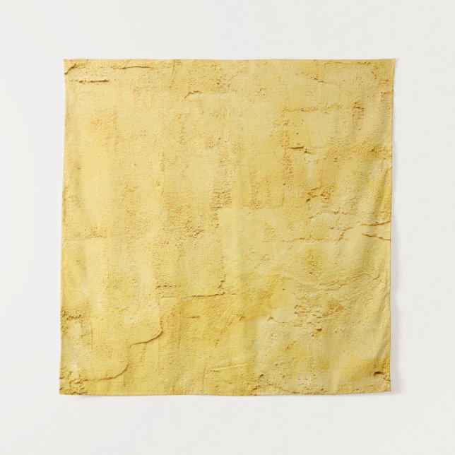 light yellow abstract textured plaster on the wall tapestry (Front)
