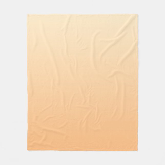 Light Yellow and Orange Colour Gradient Fleece Blanket (Front)