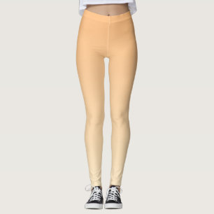 Light Yellow and Orange Colour Gradient Leggings